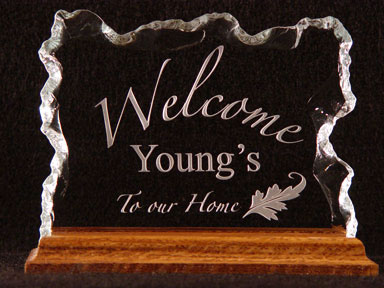 Glass family plaques