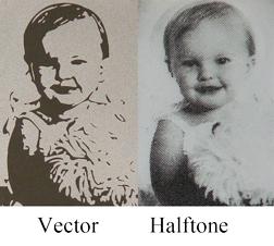 Vector art vs half tone