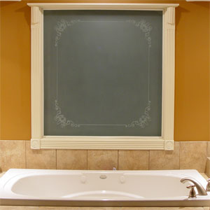 Etched window
